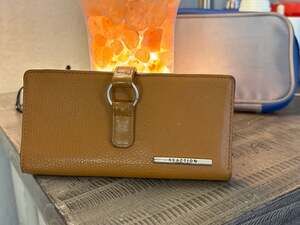 Kenneth Cole New York, Leather Checkbook Wallet, Tan